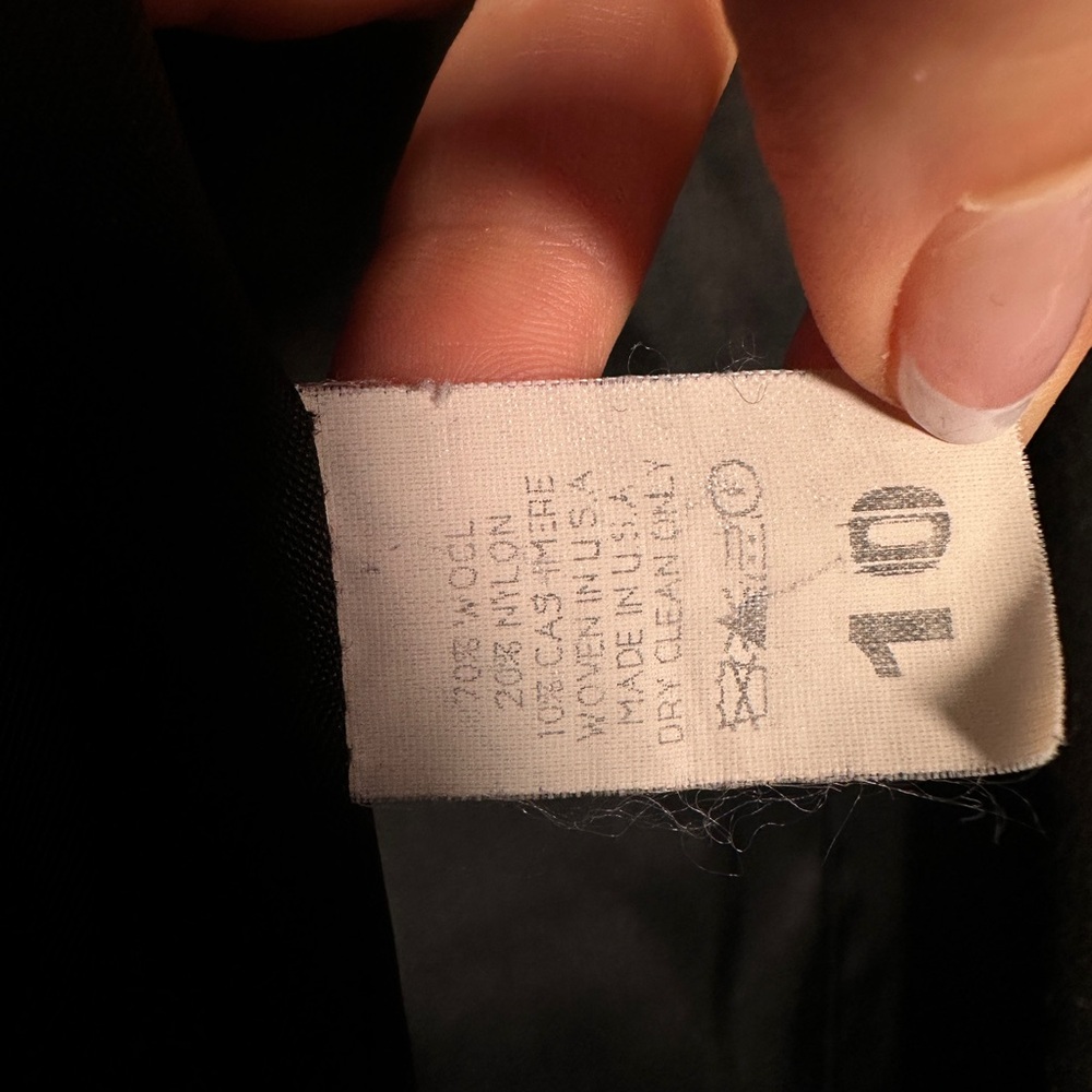 Steve By Searle Long Wool Cashmere Overcoat Black Size 10 - Picture 8 of 12